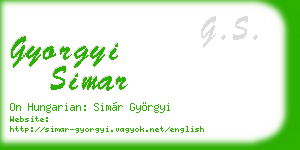 gyorgyi simar business card